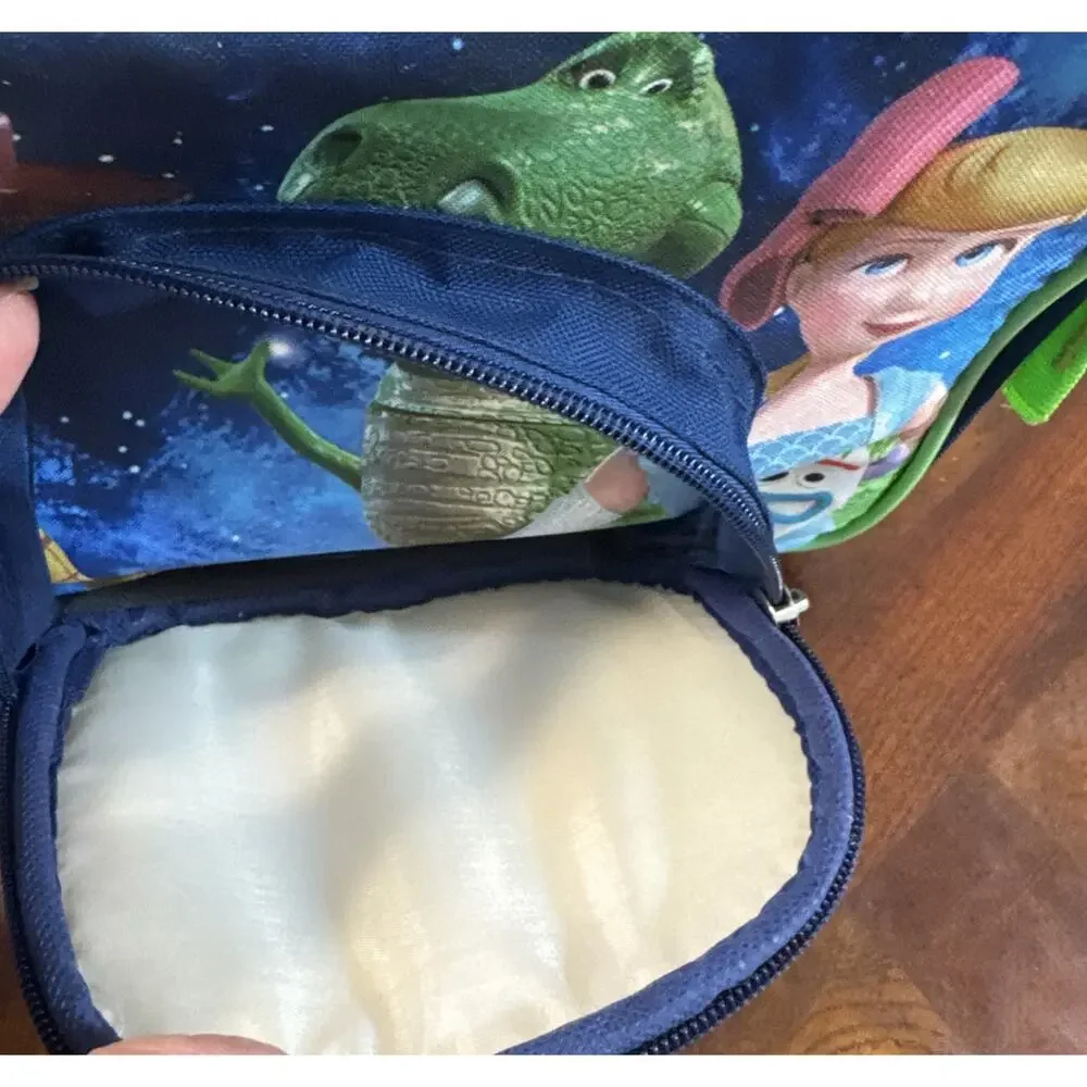 Disney Toy Story 4 Childrens Insulated Lunch Tote, 2 Compartments Buzz Woody Rex